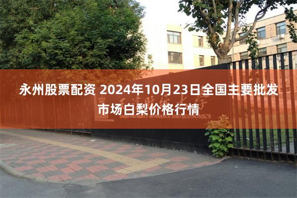 永州股票配资 2024年10月23日全国主要批发市场白梨价格行情