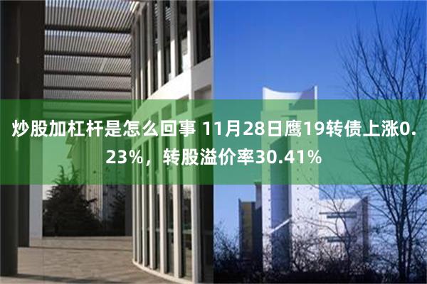 炒股加杠杆是怎么回事 11月28日鹰19转债上涨0.23%，转股溢价率30.41%